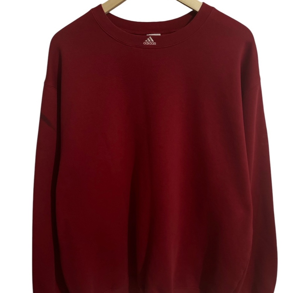 Vintage Adidas Men's Red Sweater Sweatshirt Pullover Crewneck 2XL